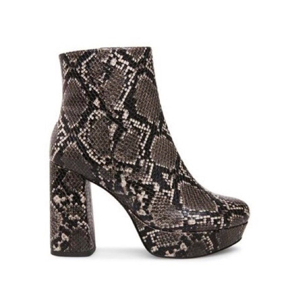 Steve Madden Snake Print Ankle Boots
